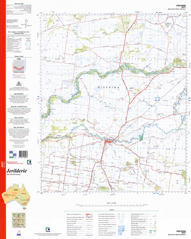 8027 Jerilderie 1:100k Topographic Map