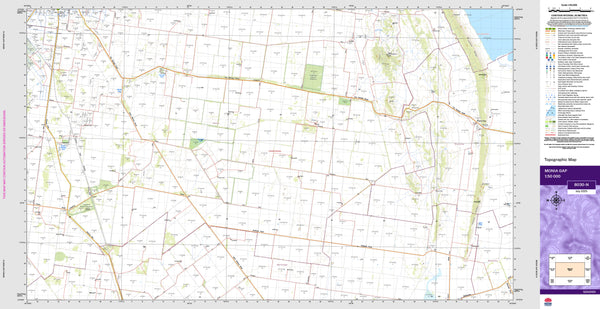 Monia Gap 8030-N Topographic Map 1:50k