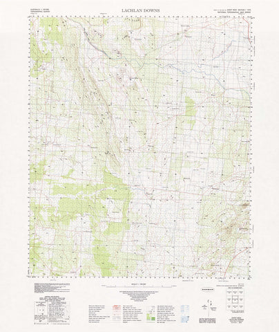 8033 Lachlan Downs 1:100k Topographic Map