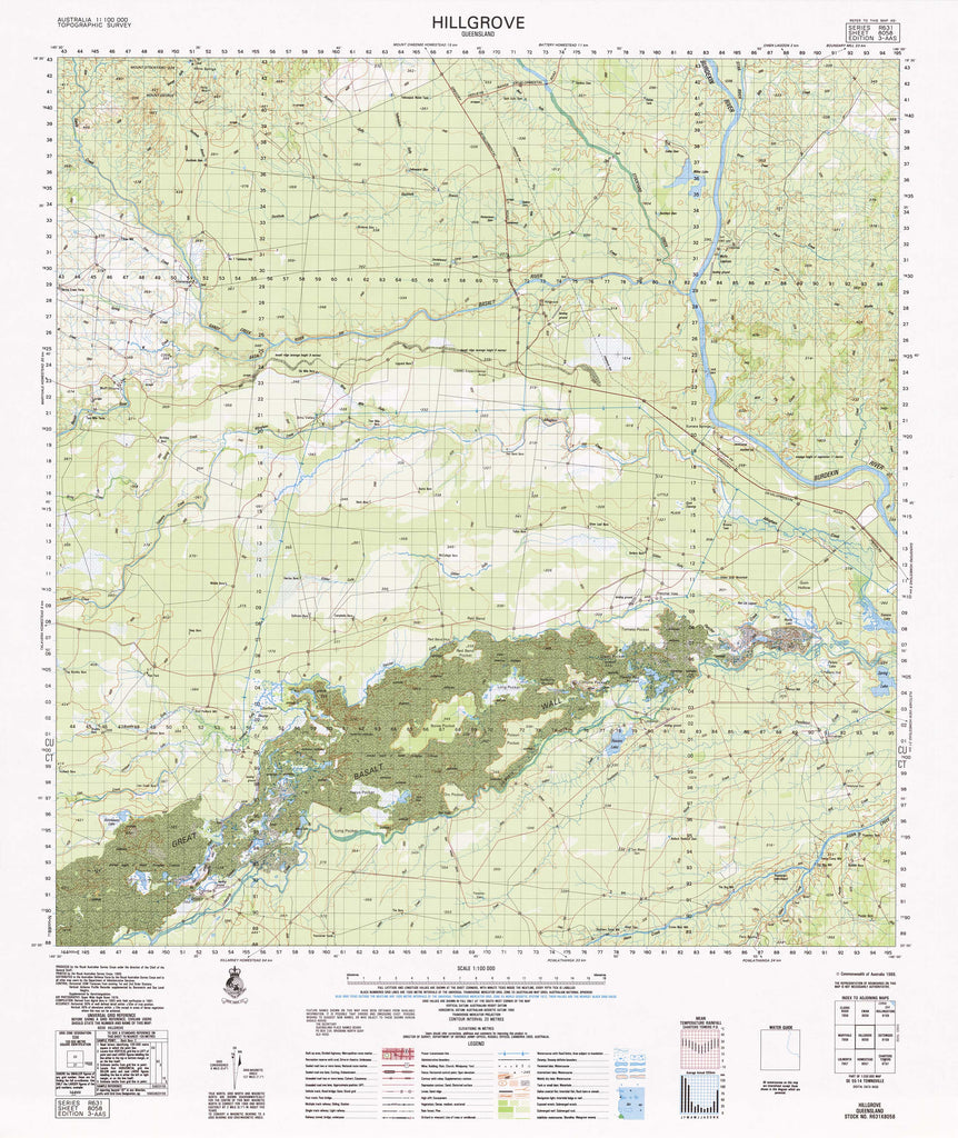 Buy 8058 Hillgrove 1100k Topographic Map