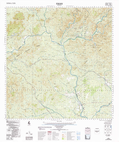 8059 Ewan 1:100k Topographic Map