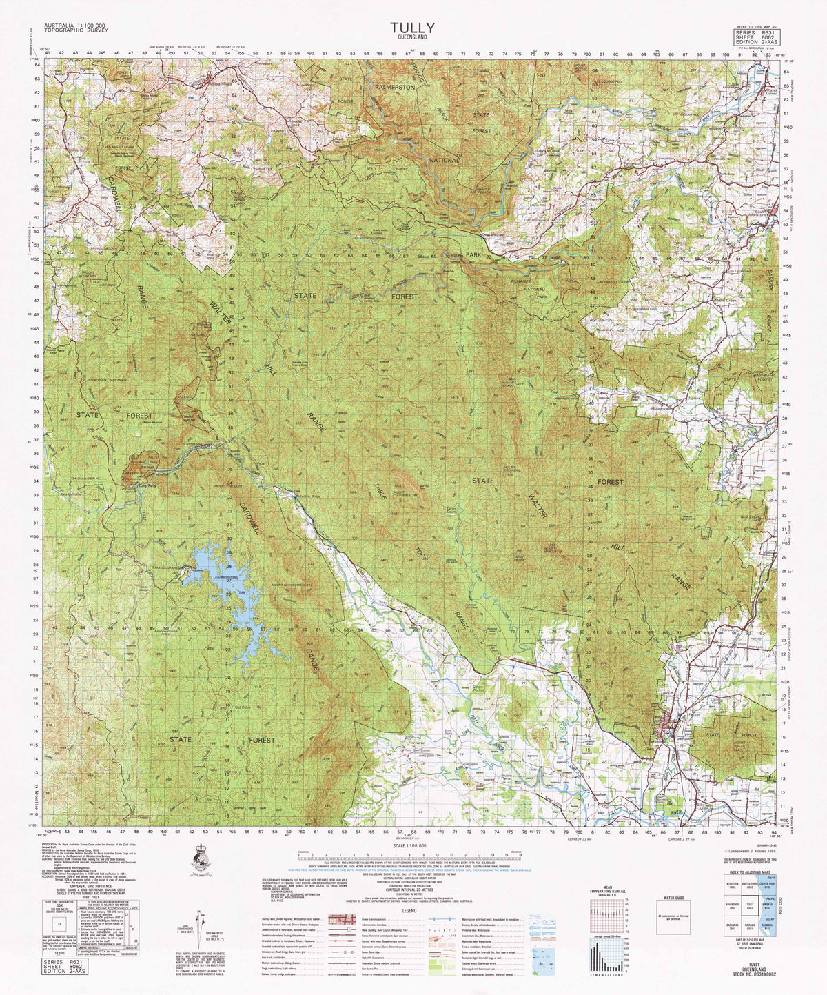 8062 Tully 1:100k Topographic Map | Mapworld