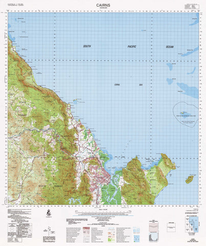 8064 Cairns 1:100k Topographic Map