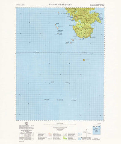 8119 Wilsons Promontory 1:100k Topographic Map