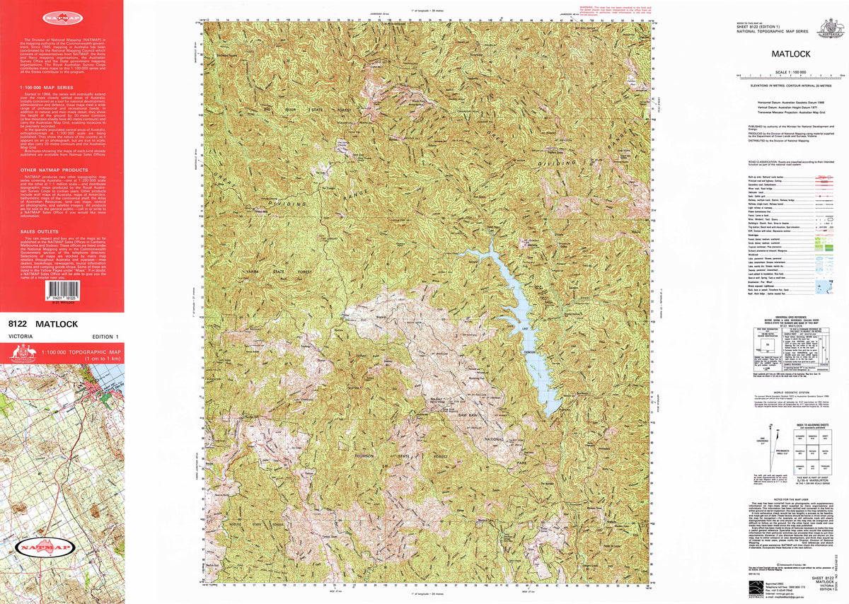 Washington State Matloc Map.pdf 8122 Matlock 1:100k Topographic Map | Mapworld