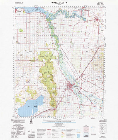 8125 Wangaratta 1:100k Topographic Map