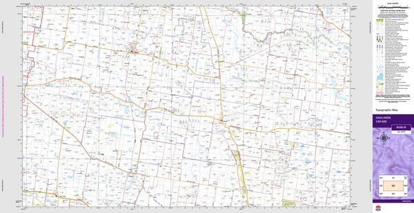 Oaklands 8126-N Topographic Map 1:50k