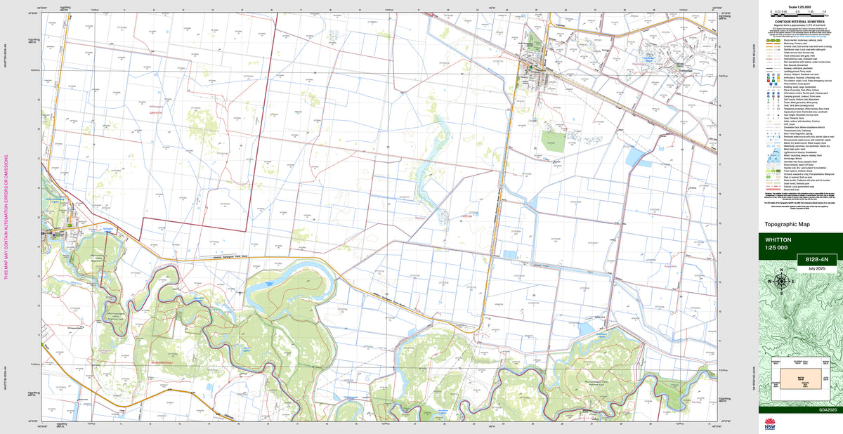 Whitton 8128-4N Topographic Map 1:25k | Mapworld