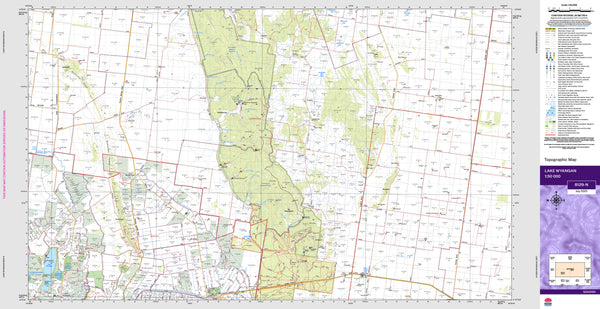 Lake Wyangan 8129-N Topographic Map 1:50k