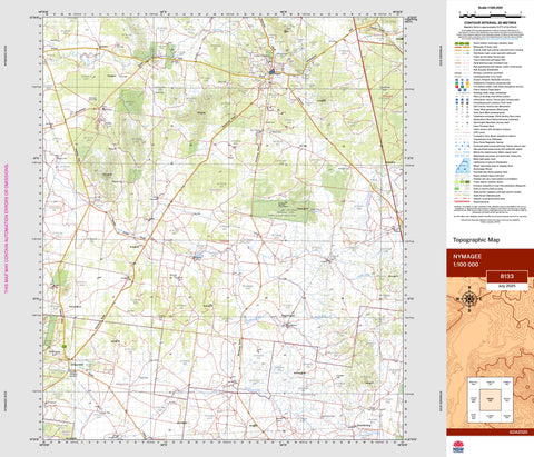 Nymagee 8133 Topographic Map 1:100k | Mapworld