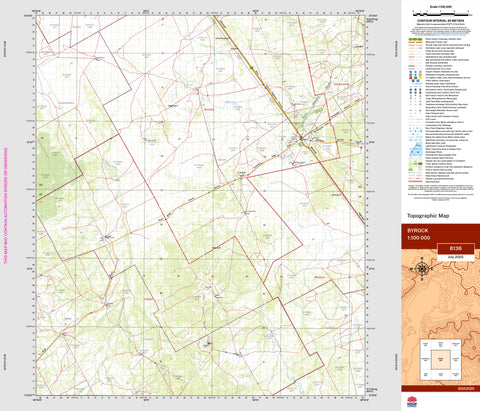 Byrock 8136 Topographic Map 1:100k