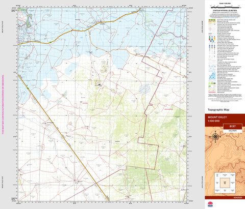 Mount Oxley 8137 Topographic Map 1:100k | Mapworld