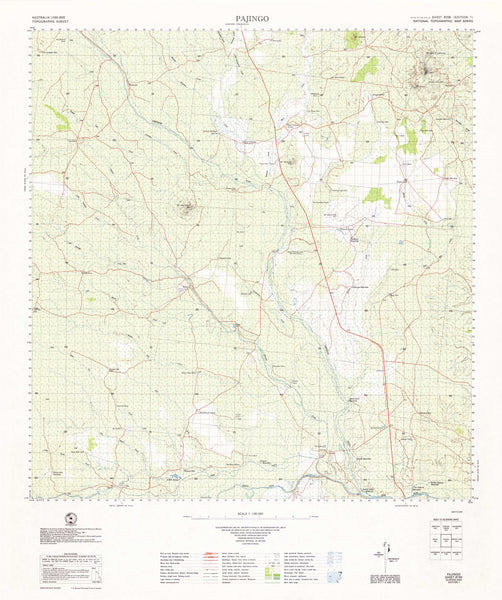 8156 Pajingo 1:100k Topographic Map