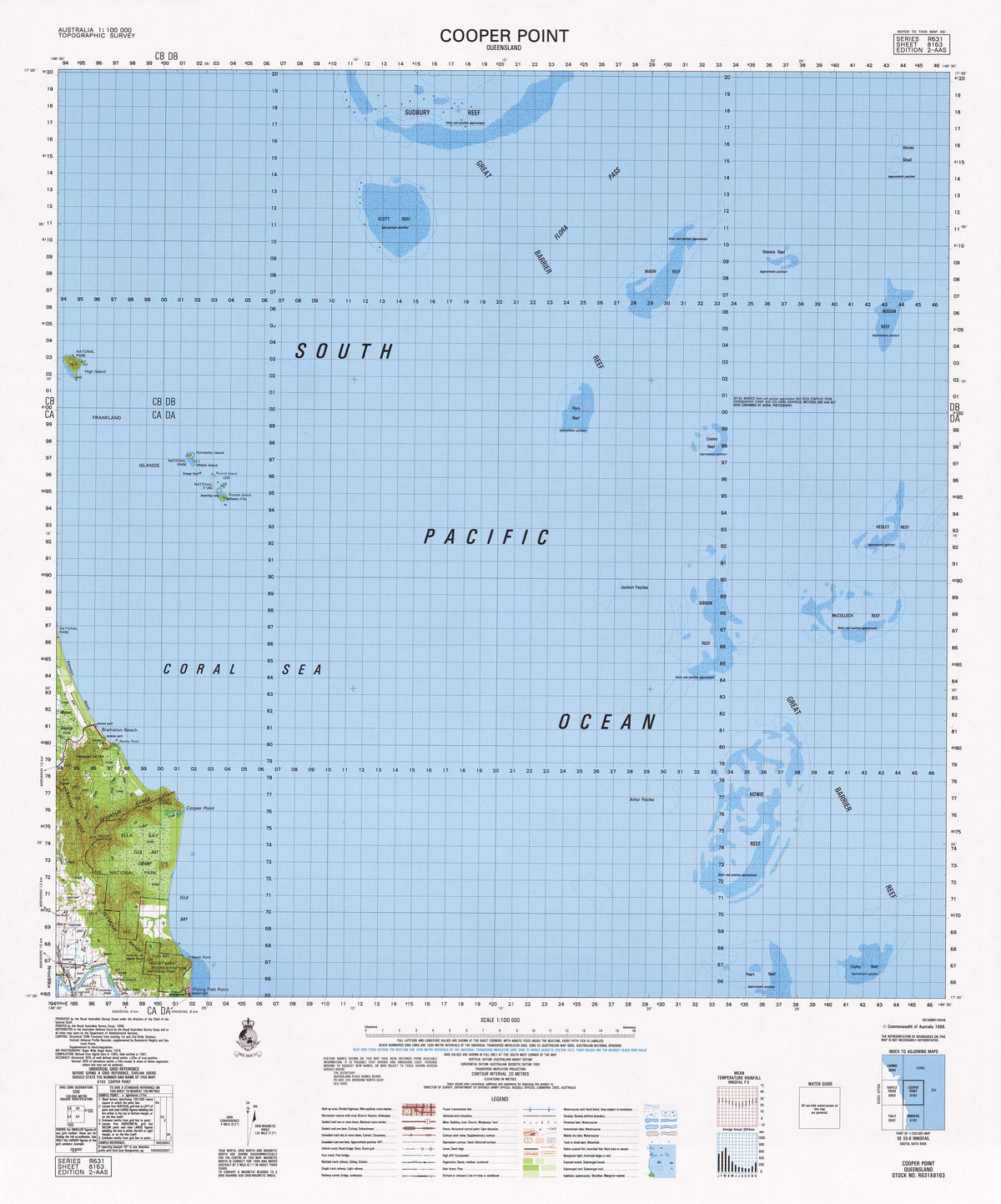 8163 Cooper Point 1:100k Topographic Map | Mapworld