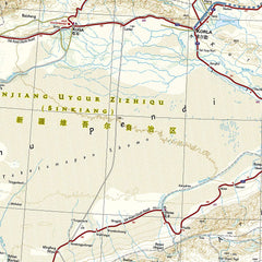 China West National Geographic Folded Map — additional product image