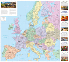 Europe Rail Map Collins 2025 NEW