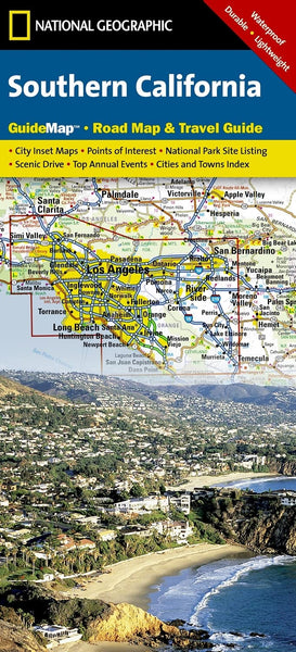 California Southern  National Geographic Folded Map