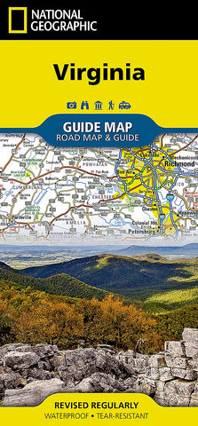 Virginia National Geographic Folded Map