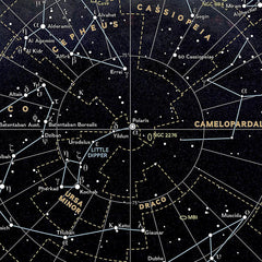 Night Sky - Northern Hemisphere Folded Map