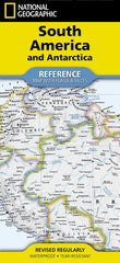 South America and Antarctica Folded Map — folded travel map