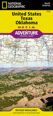 Texas Oklahoma National Geographic Folded Map