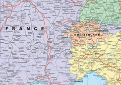 Europe Rail Map Collins 2025 NEW