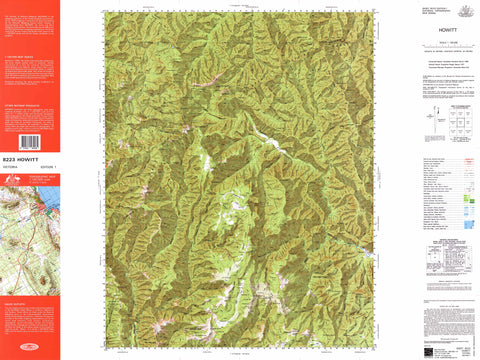8223 Howitt 1:100k Topographic Map