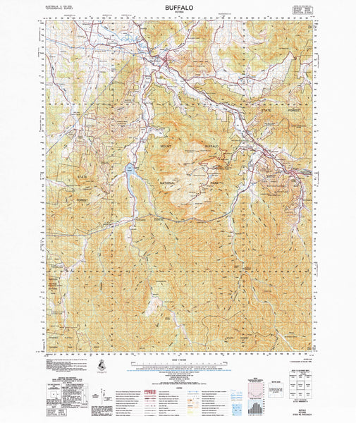 8224 Buffalo 1:100k Topographic Map