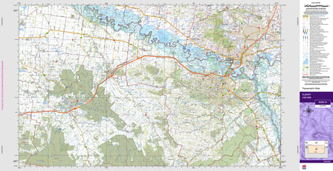 Albury 8225-N Topographic Map 1:50k