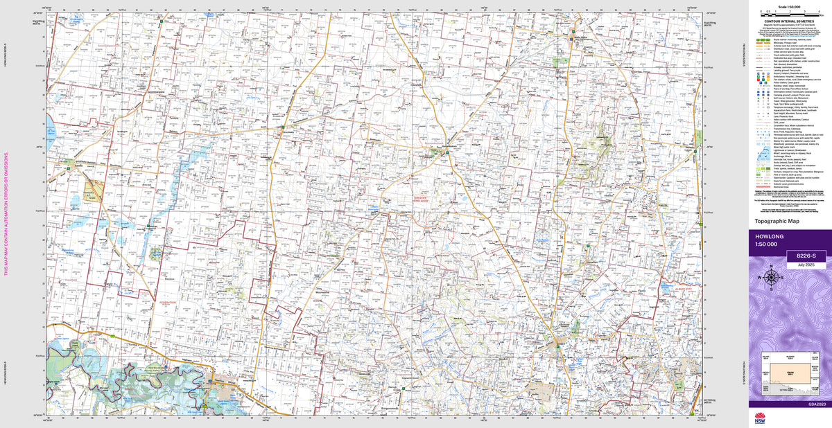 Howlong 8226-S Topographic Map 1:50k | Mapworld