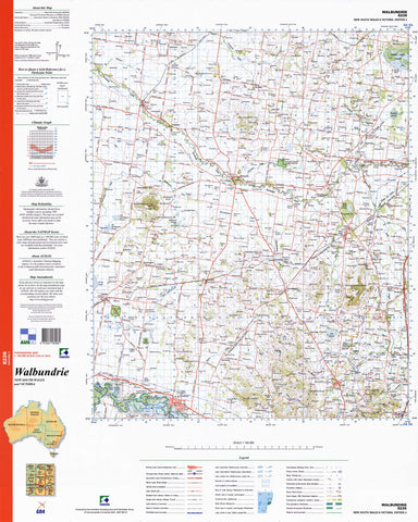 8226 Walbundrie 1:100k Topographic Map
