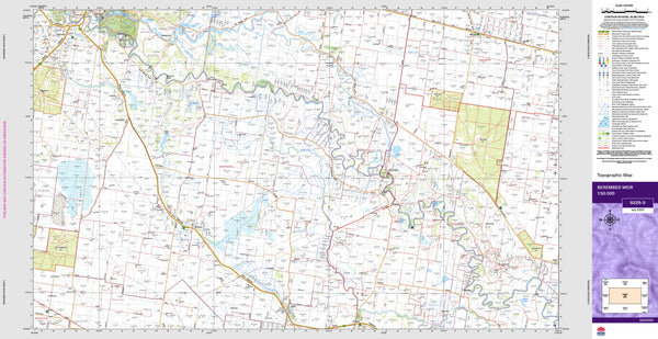Berembed Weir 8228-S Topographic Map 1:50k