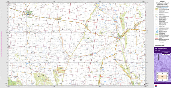 Walleroobie Range 8229-S Topographic Map 1:50k