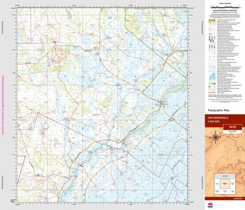 Weilmoringle 8239 Topographic Map 1:100k | Mapworld