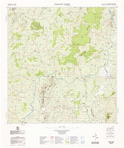 8256 Harvest Home 1:100k Topographic Map