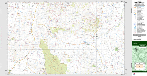 Big Springs 8327-2N Topographic Map 1:25k