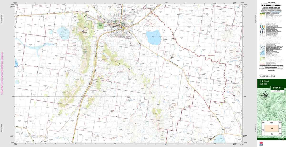 The Rock 8327-3N Topographic Map 1:25k | Mapworld