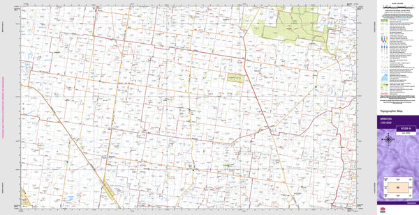 Mimosa 8328-N Topographic Map 1:50k