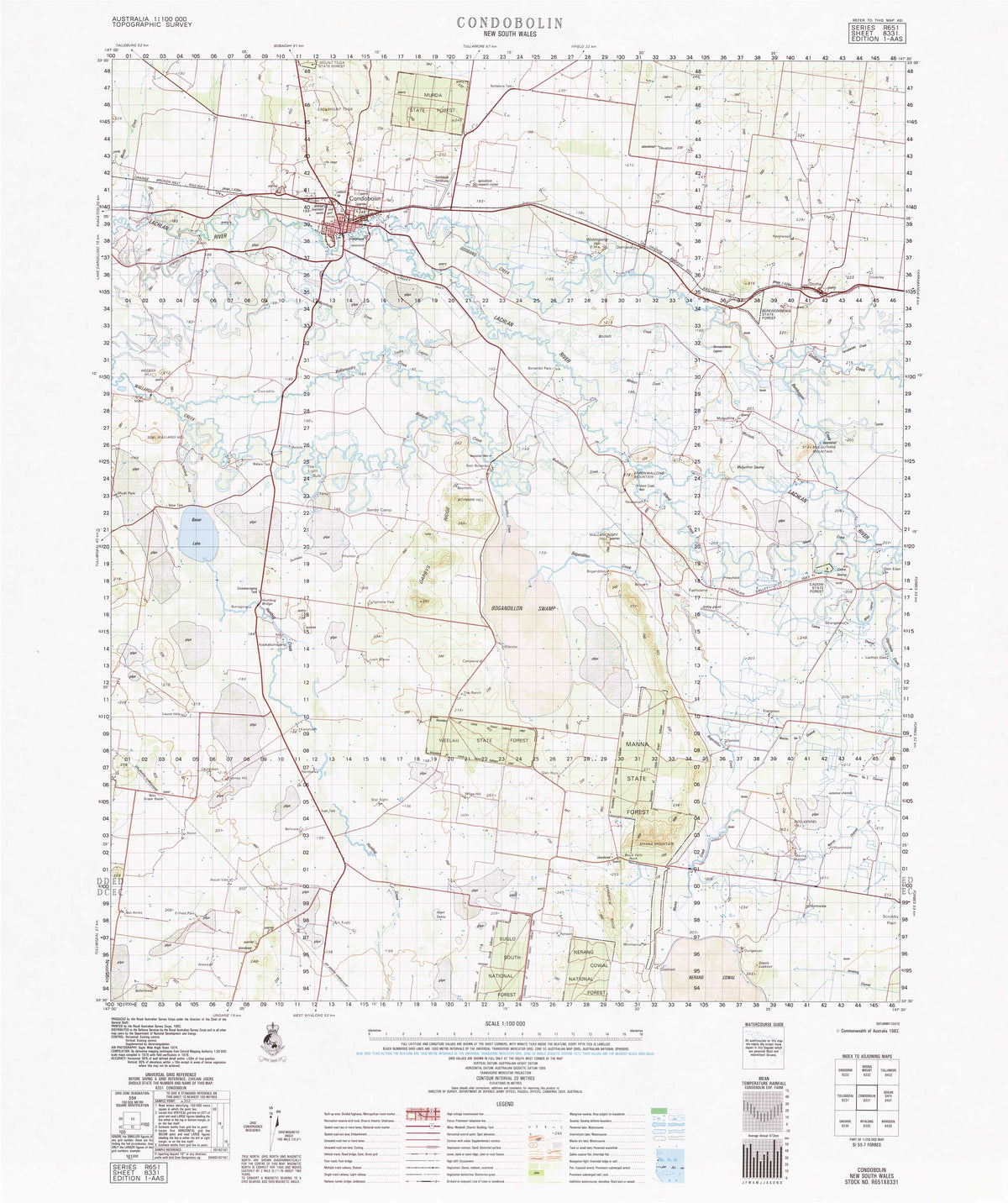 8331 Condobolin 1:100k Topographic Map | Mapworld