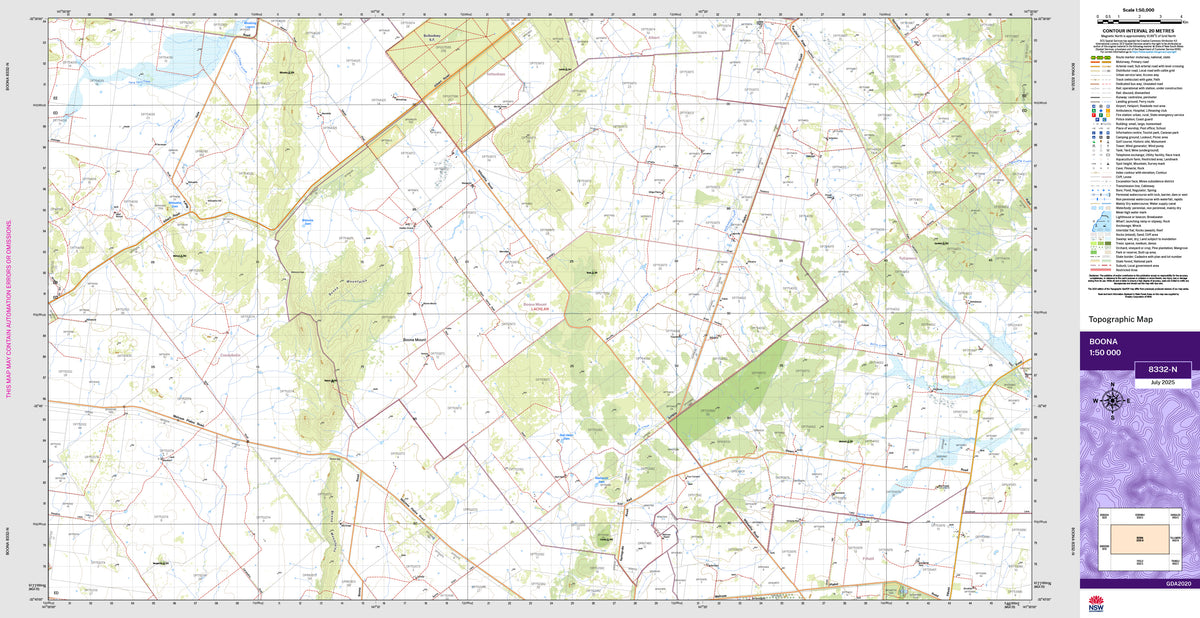 Boona 8332-N Topographic Map 1:50k | Mapworld