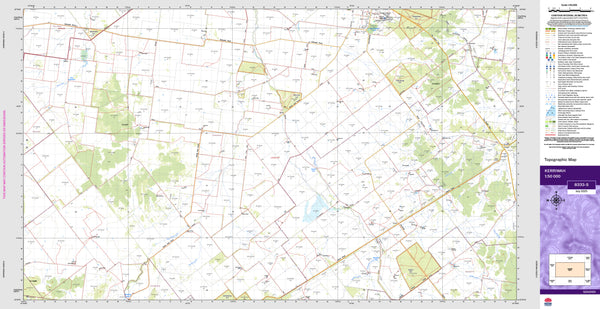 Kerriwah 8333-S Topographic Map 1:50k
