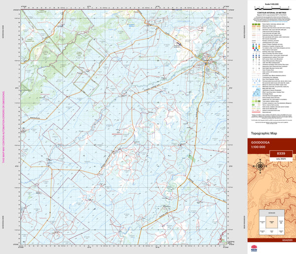 Goodooga 8339 Topographic Map 1:100k