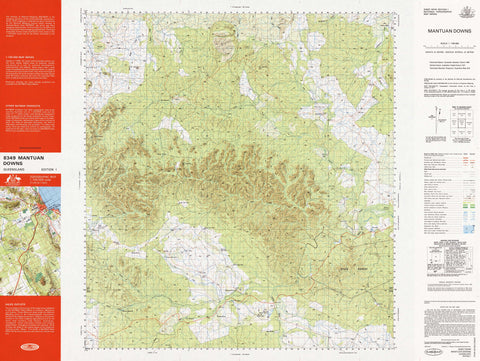 8349 Mantuan Downs 1:100k Topographic Map