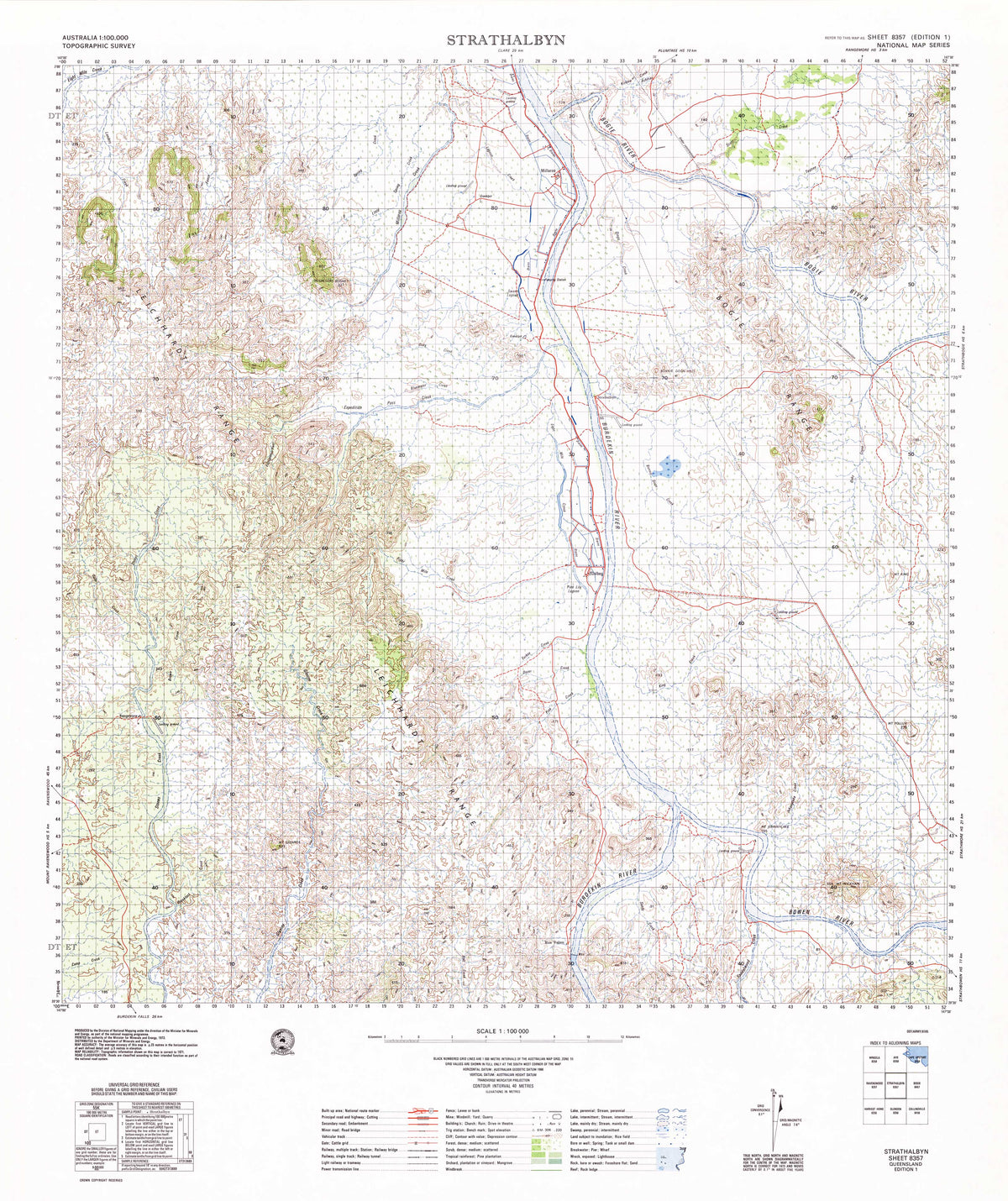 8357 Strathalbyn 1:100k Topographic Map | Mapworld