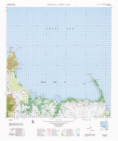 8359 Bowling Green Bay 1:100k Topographic Map