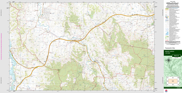 Mount Adrah 8427-1S Topographic Map 1:25k