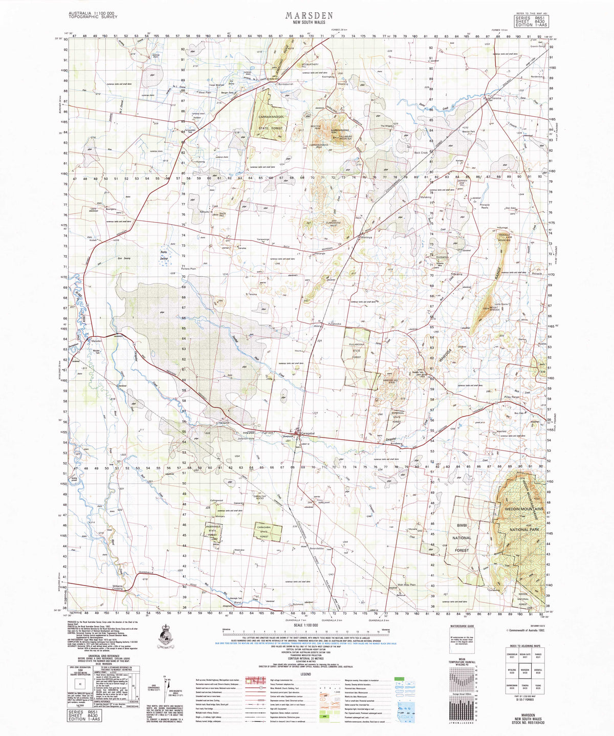 8430 Marsden 1:100k Topographic Map | Mapworld