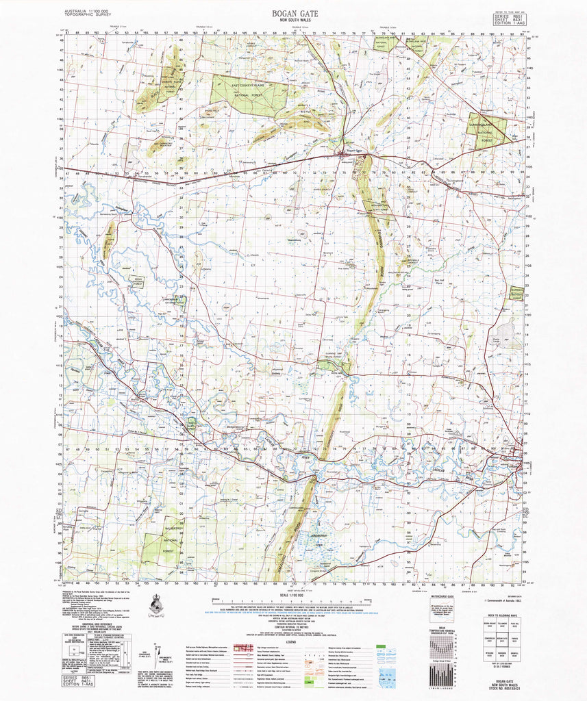 8431 Bogan Gate 1:100k Topographic Map | Mapworld