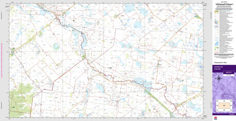 Dandaloo 8433-S Topographic Map 1:50k