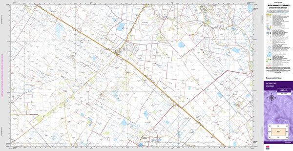 Nevertire 8434-S Topographic Map 1:50k